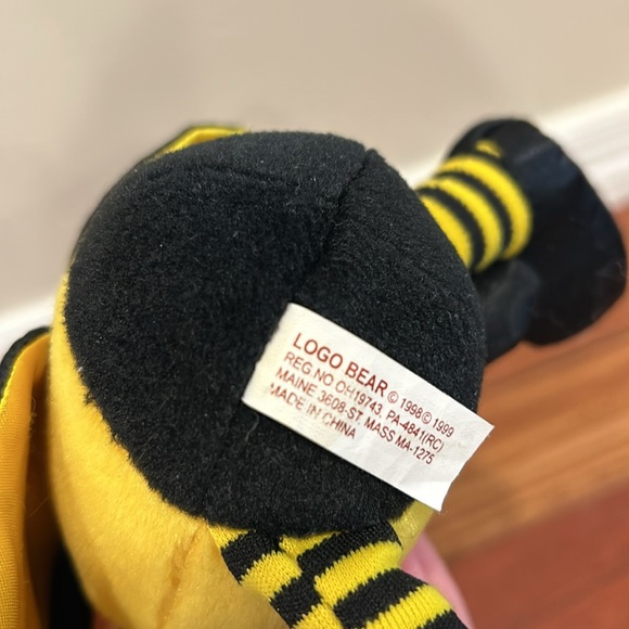 Vintage logo bear bumble bee plush 1998/1999 - Picture 6 of 12